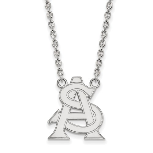 Arizona State University AS Necklace 3/4in Sterling Silver