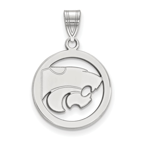 Kansas State University Circle Pendant Sterling Silver