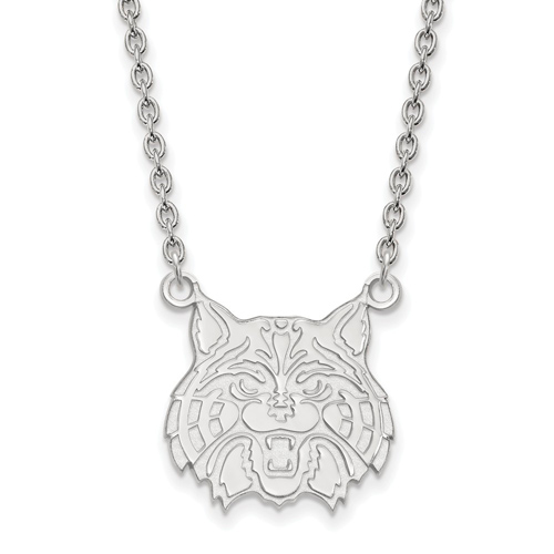 Sterling Silver University of Arizona Wildcat Pendant with 18in Chain