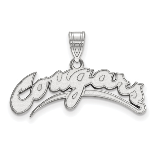 14kt White Gold Washington State University Cougars Arched Pendant