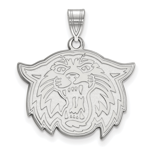 Villanova University Wildcat Pendant 3/4in 10k White Gold