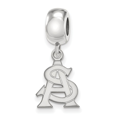 Arizona State University AS Small Dangle Bead Sterling Silver