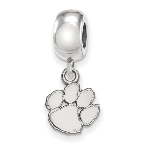 Sterling Silver Clemson University Extra Small Dangle Bead