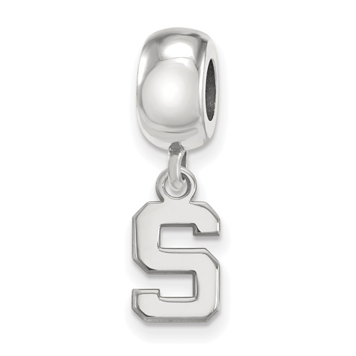 Sterling Silver Michigan State University Extra Small Dangle Bead