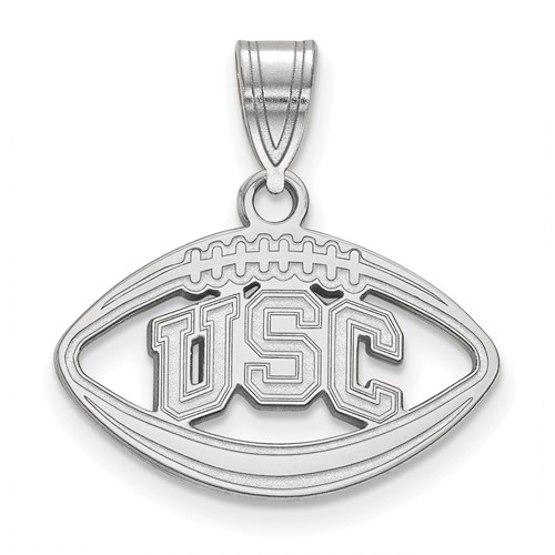 Sterling Silver 3/4in USC Football Pendant SS035USC Joy Jewelers