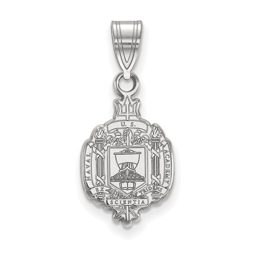 United States Naval Academy Seal Pendant 5/8in Sterling Silver