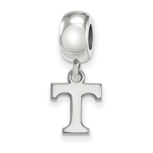 Silver University of Tennessee T Extra Small Dangle Bead Charm