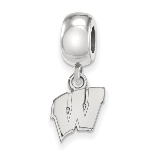 Sterling Silver University of Wisconsin Extra Small Dangle Bead