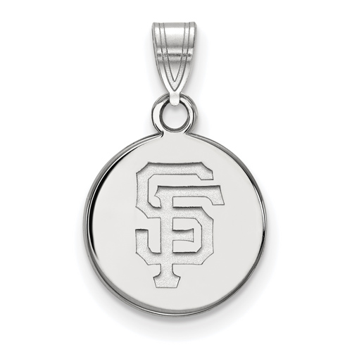 Sterling Silver 1/2in San Francisco Giants Disc Pendant