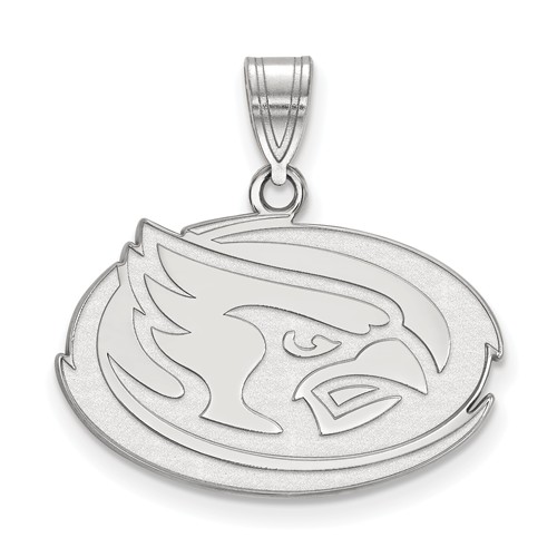 Iowa State University Oval Pendant 5/8in 14k White Gold