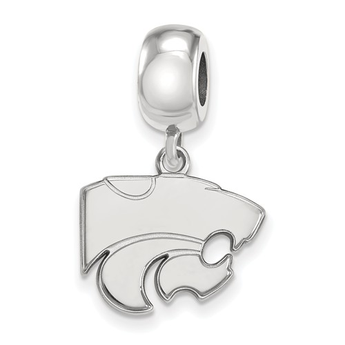 Kansas State University Wlldcat Small Dangle Bead Sterling Silver