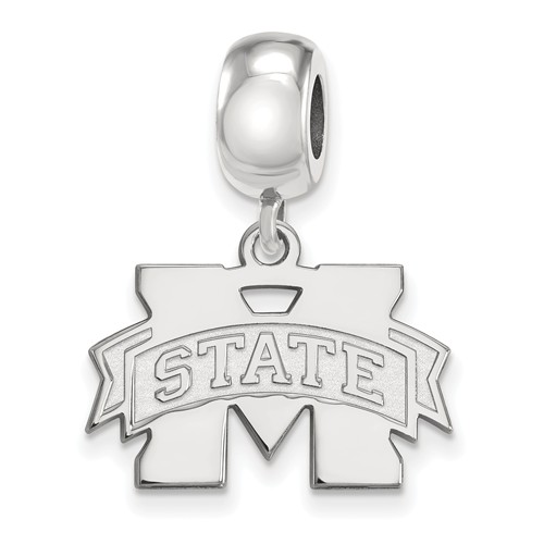 Mississippi State University Small Dangle Bead Sterling Silver