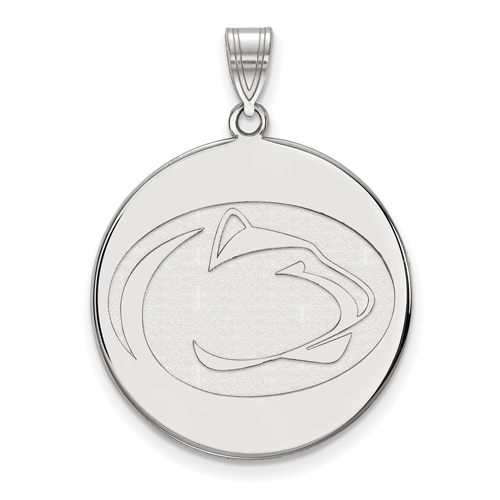 Sterling Silver 1in Penn State University Round Pendant