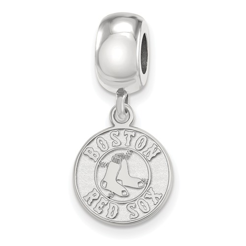 Sterling Silver Boston Red Sox Logo Dangle Bead Charm