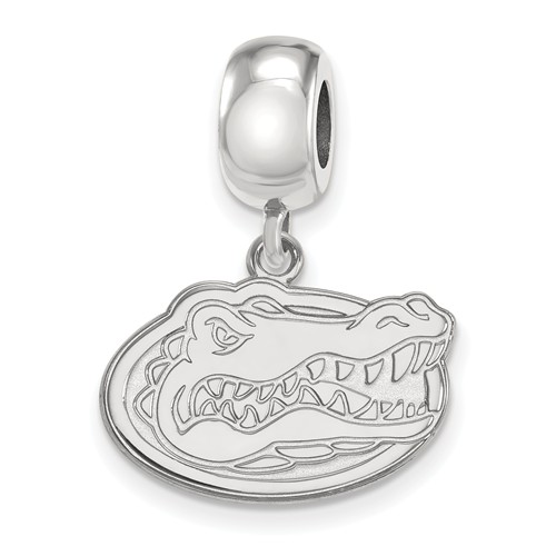 Sterling Silver University of Florida Gator Head Dangle Bead Charm