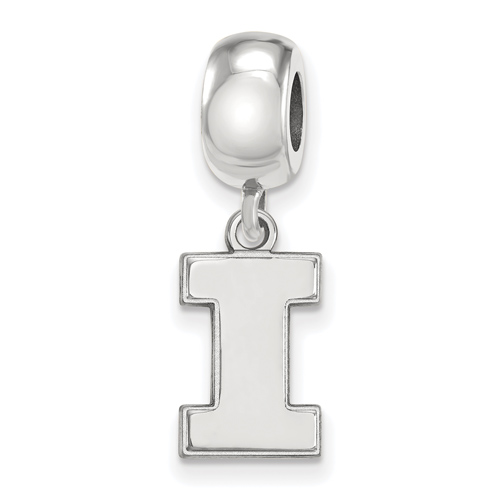 Sterling Silver University of Illinois I Dangle Bead Charm