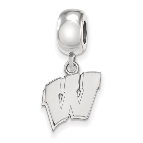 Sterling Silver University of Wisconsin Dangle Bead Charm