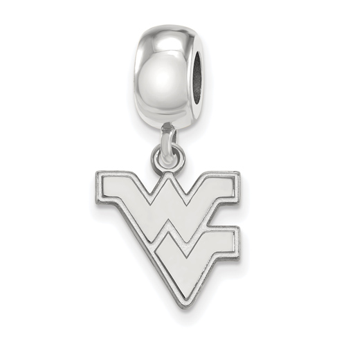 Sterling Silver West Virginia University WV Dangle Bead Charm