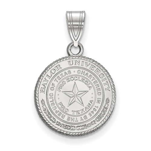 Sterling Silver 5/8in Baylor University Seal Pendant