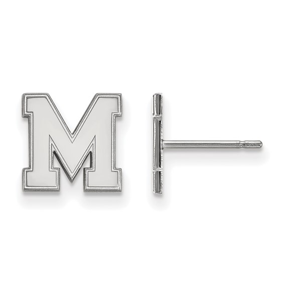 Sterling Silver University of Memphis M Extra Small Stud Earrings