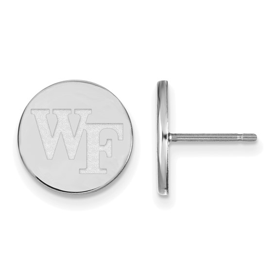Wake Forest University Round Earrings Sterling Silver