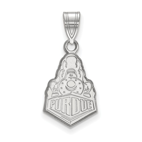14k White Gold Purdue University Boilermaker Pendant 5/8in