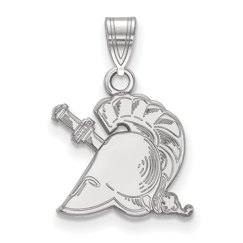 US Military Academy Athena Helmet Charm 1/2in Sterling Silver