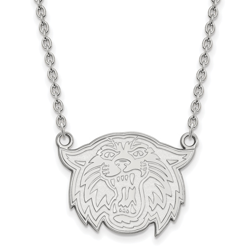 Villanova University Wildcat Pendant on 18in Chain Sterling Silver