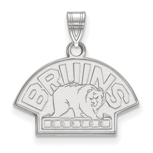 10k White Gold5/8in Boston Bruins Bear Pendant