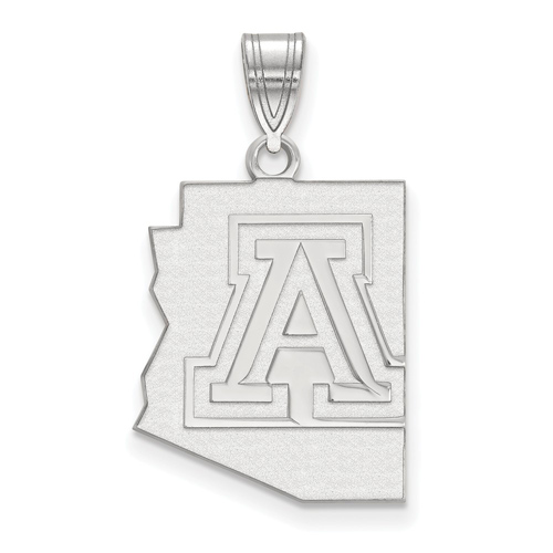 Sterling Silver 3/4in University of Arizona State Outline Pendant