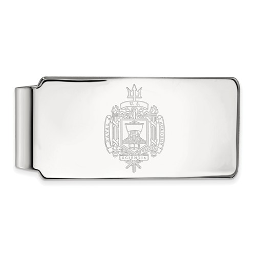 United States Naval Academy Seal Money Clip 14k White Gold