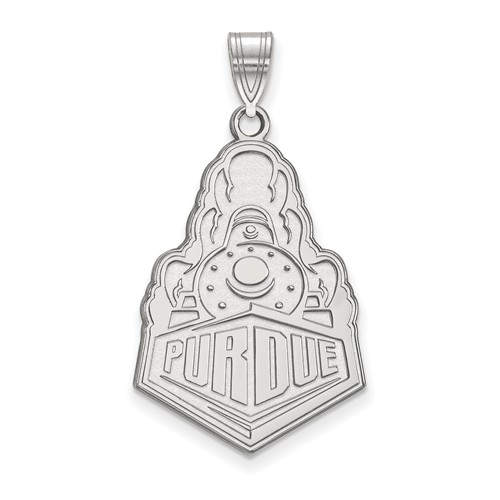 10k White Gold Purdue University Boilermakers Pendant 1in 