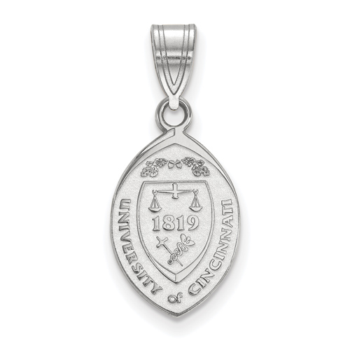Sterling Silver 5/8in University Of Cincinnati Crest Pendant