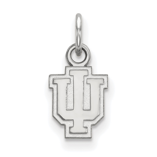 Sterling Silver 3/8in Indiana University Outline Logo Pendant