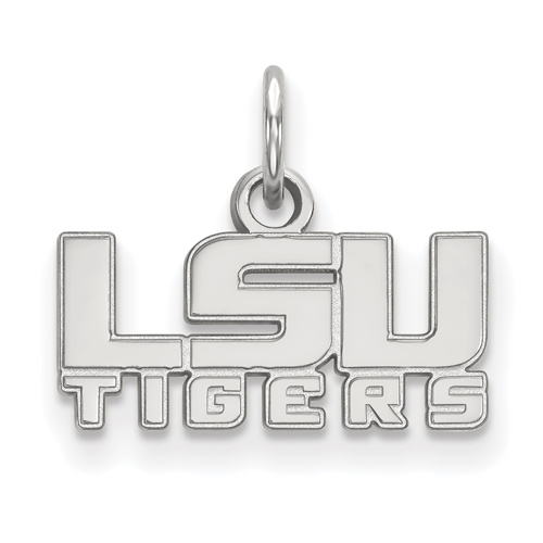 Sterling Silver 3/8in Louisiana State University LSU TIGERS Pendant