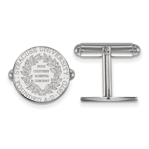 Syracuse University Crest Cuff Links Sterling Silver