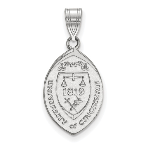 Sterling Silver 3/4in University Of Cincinnati Crest Pendant