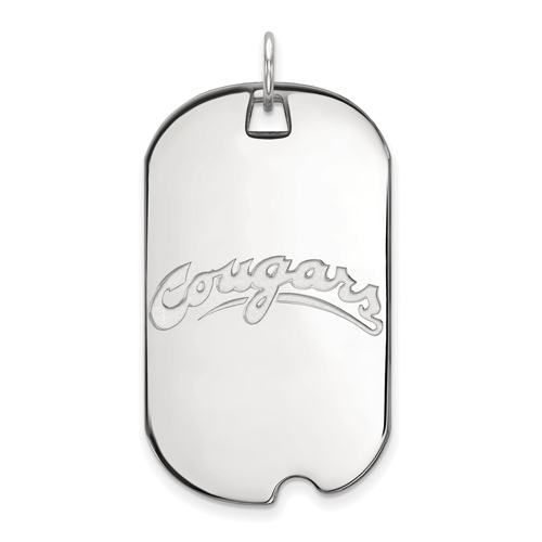 14kt White Gold Washington State University Cougars Dog Tag