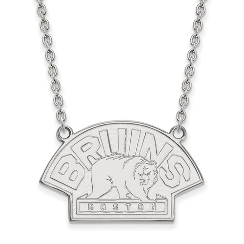 Sterling Silver Boston Bruins Bear Necklace