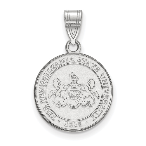 Sterling Silver 5/8in Penn State University Crest Pendant