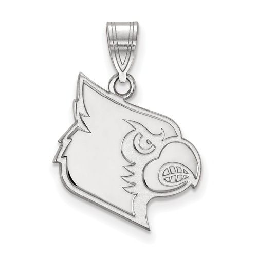 Sterling Silver 3/4in University of Louisville Louis Pendant