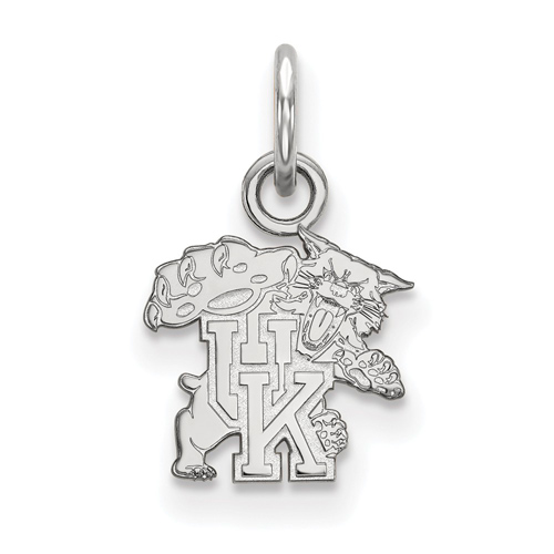 Sterling Silver 3/8in University of Kentucky Wildcat Charm