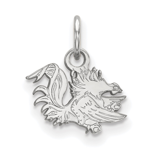 Sterling Silver 3/8in University of South Carolina Gamecock Pendant