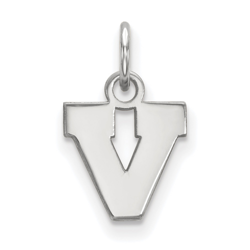 Sterling Silver 3/8in University of Virginia Block V Pendant