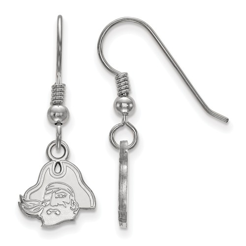 East Carolina University Pirate Dangle Earrings Sterling Silver