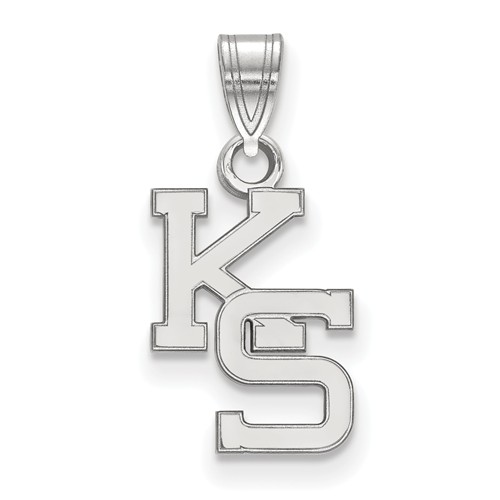 Kansas State University KS Pendant 1/2in Sterling Silver