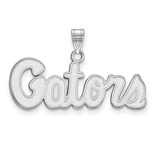 Sterling Silver 1/2in University of Florida Gators Script Pendant