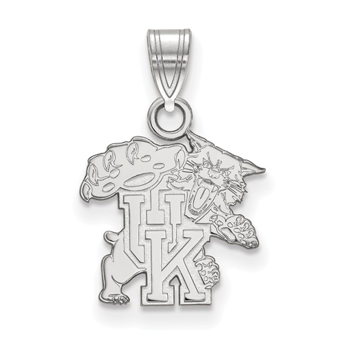 Sterling Silver 1/2in University of Kentucky Wildcat Pendant