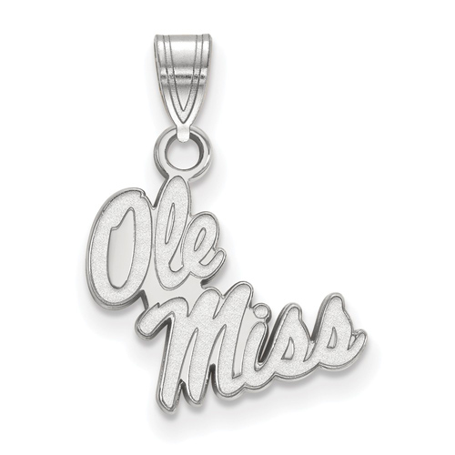 Sterling Silver 1/2in Ole Miss Pendant