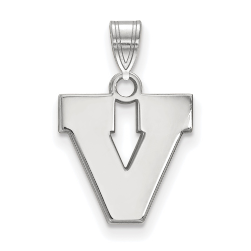 Sterling Silver 1/2in University of Virginia Block V Pendant